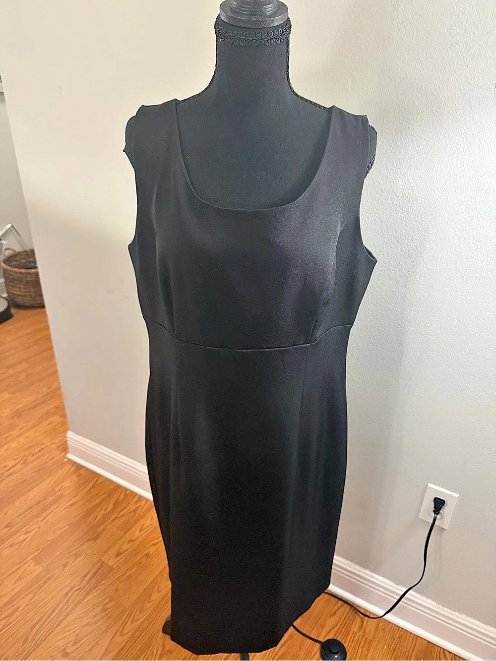 R&K Originals Black Sleeveless LBD Midi Dress Size 14